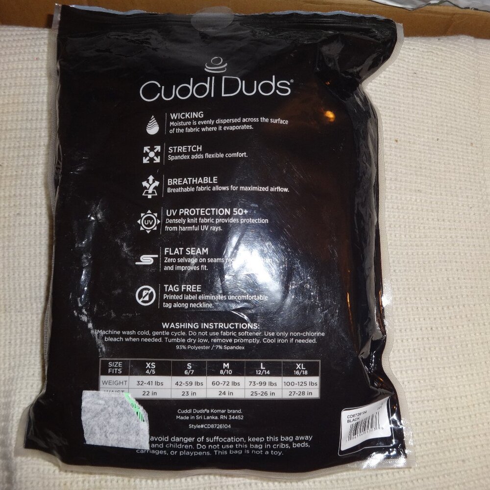 CUDDL DUDS BOYS THERMAL DRAWERS PANTS BOTTOMS SIZE L PACK OF 2